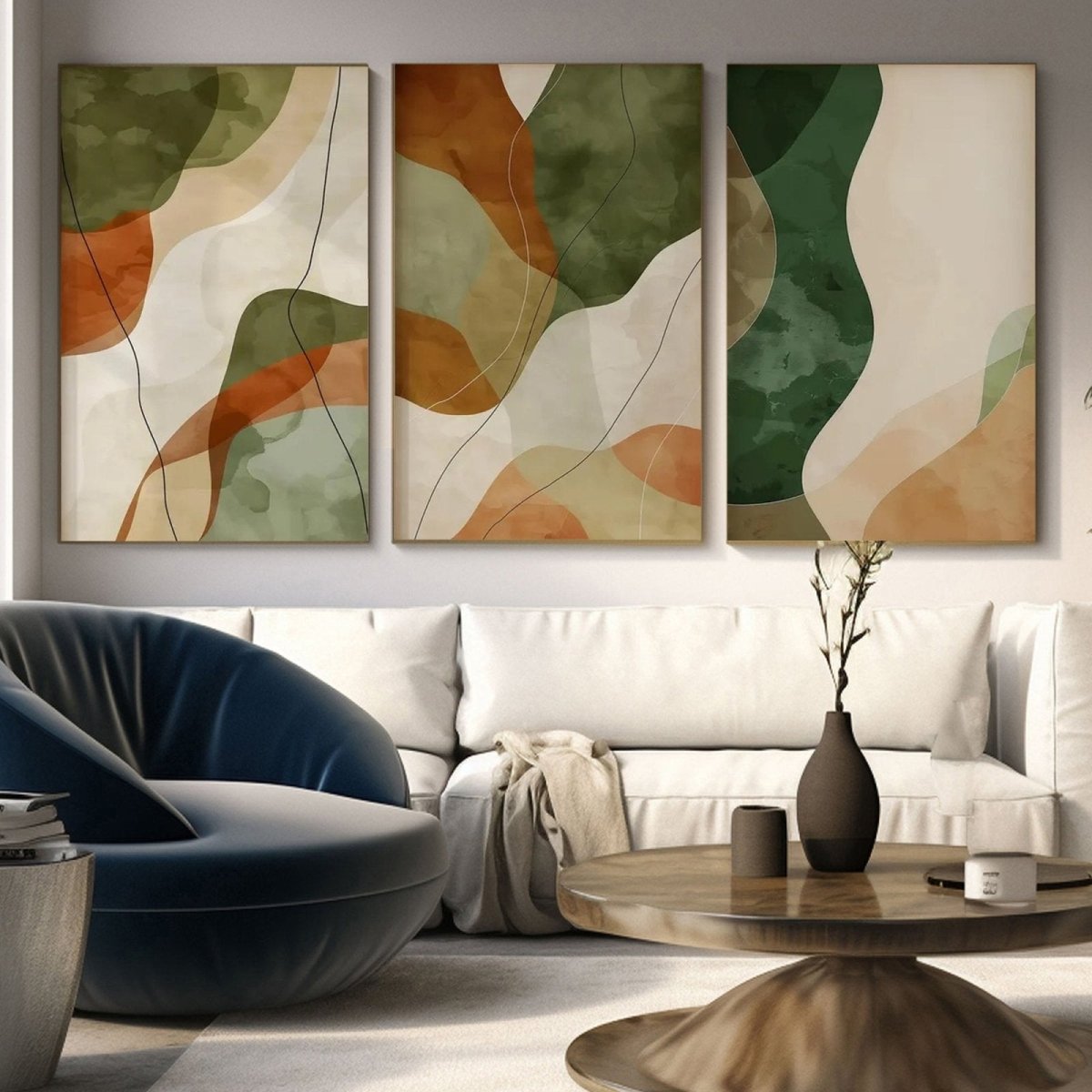 Abstract Painting SET OF 3 RAB965 - royalbrushart