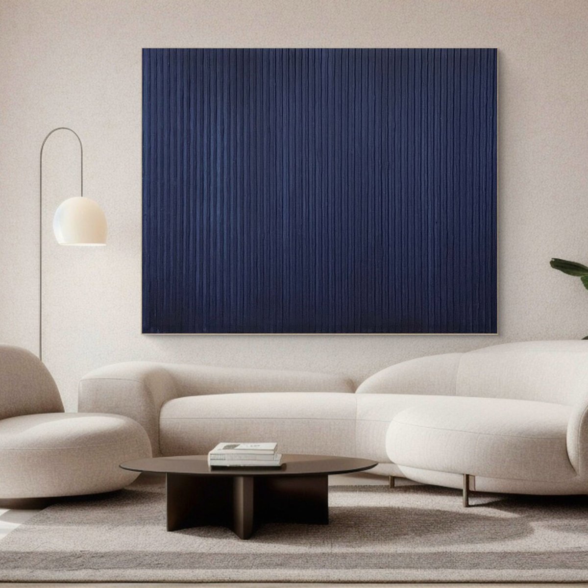 Deep Blue Minimalist Painting RAB100 - royalbrushart