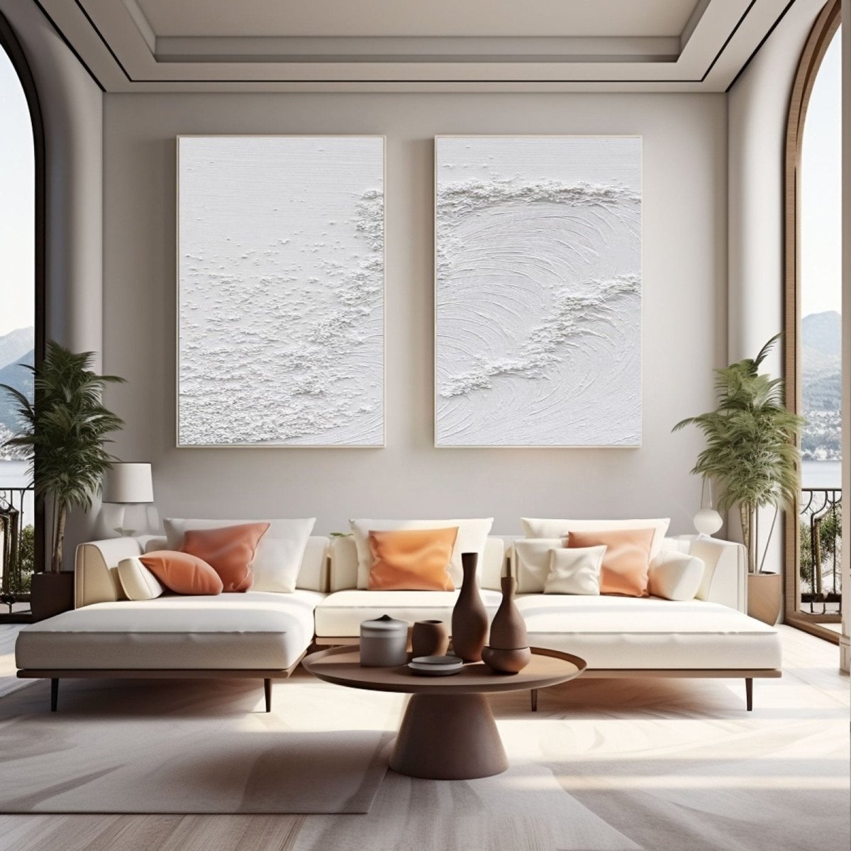 Abstract Painting Set Of 2 RAB772 - royalbrushart