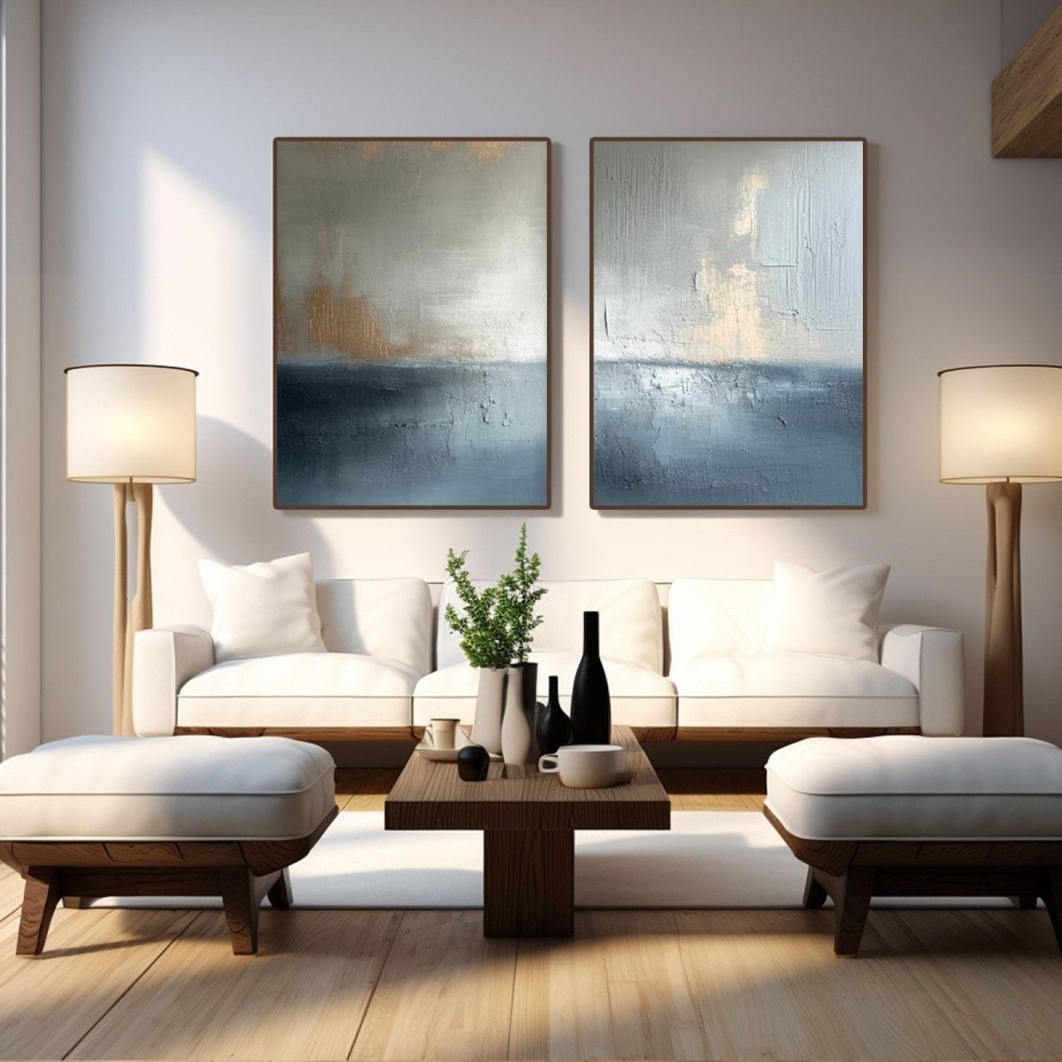 Abstract Painting Set of 2 RAB286 - royalbrushart