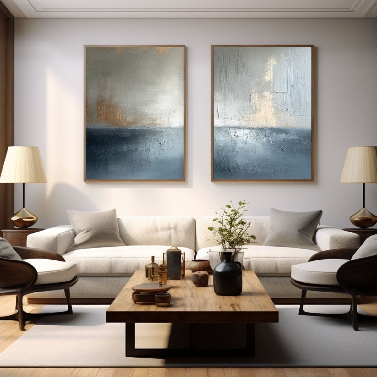 Abstract Painting Set of 2 RAB286 - royalbrushart