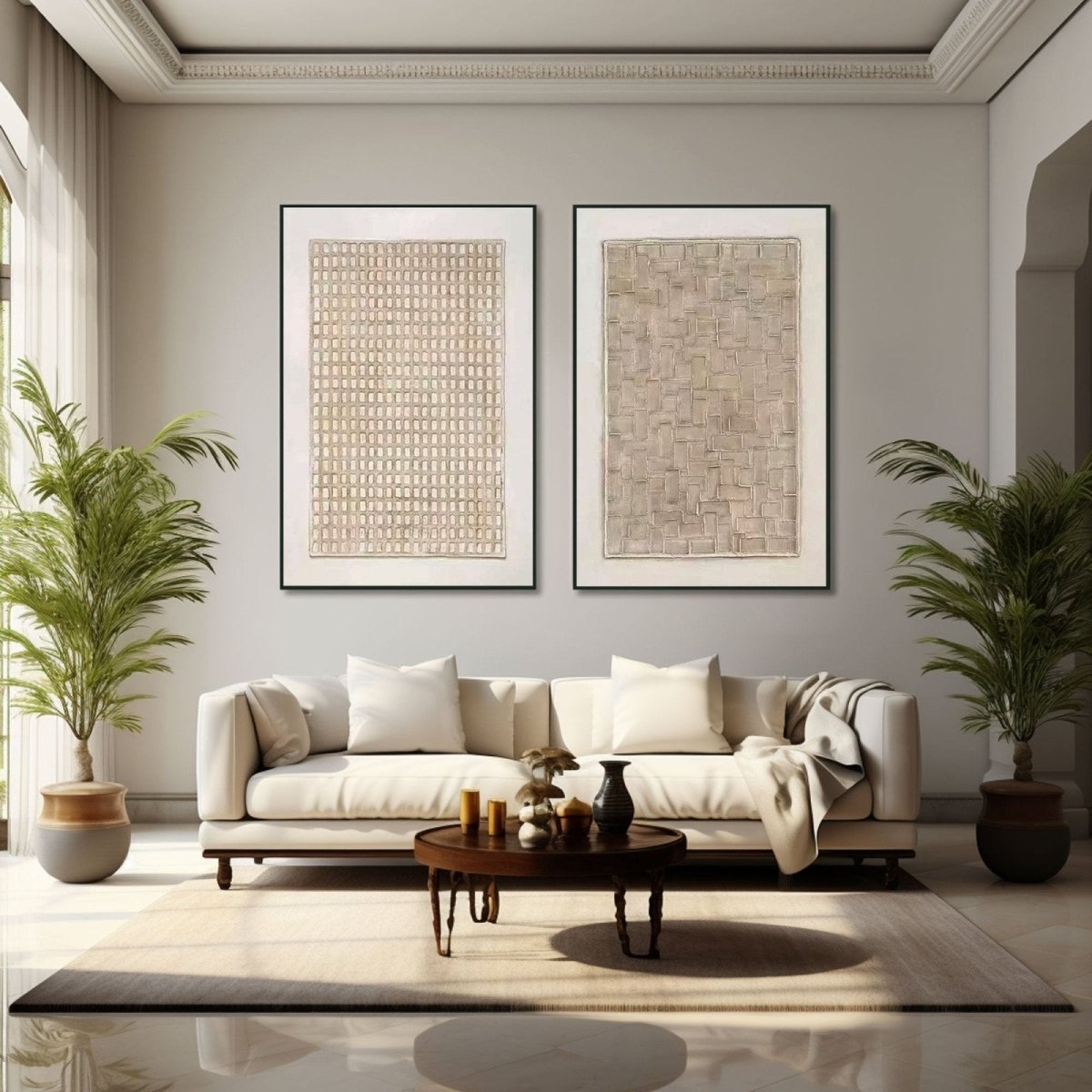 Abstract Painting Set Of 2 RAB790 - royalbrushart