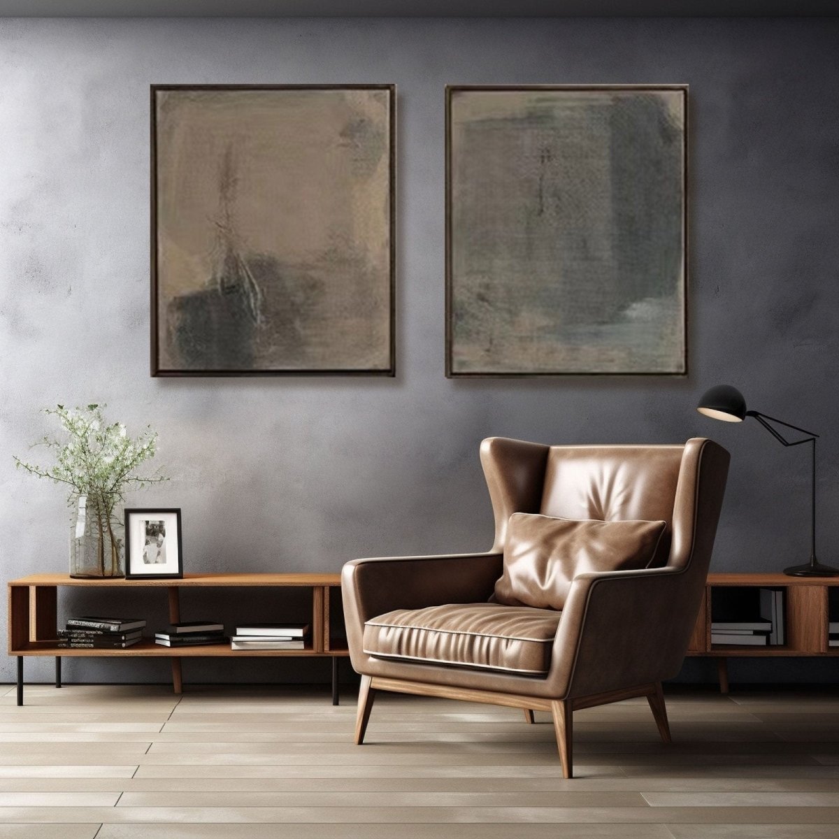 Abstract Painting Set Of 2 RAB762 - royalbrushart