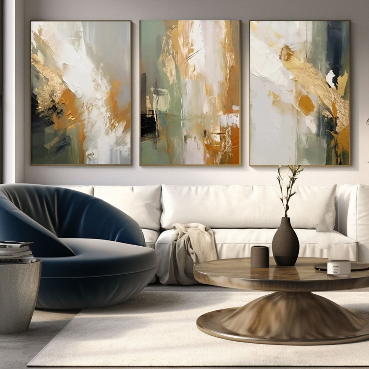 ABSTRACT PAINTING SET OF 3 RAB977 - royalbrushart