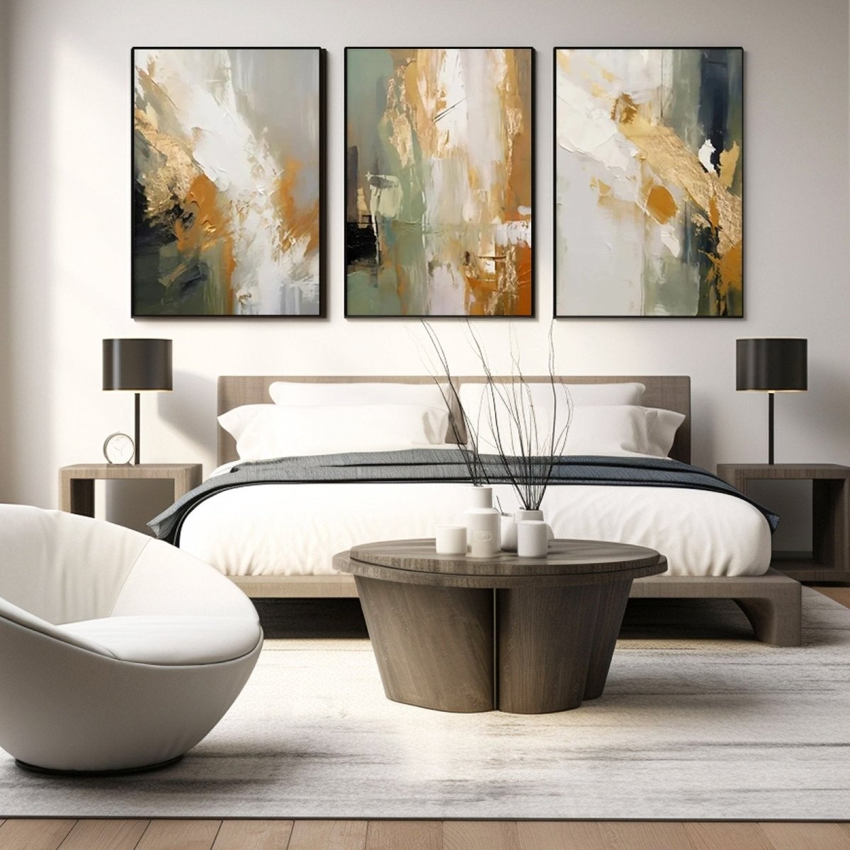 ABSTRACT PAINTING SET OF 3 RAB977 - royalbrushart