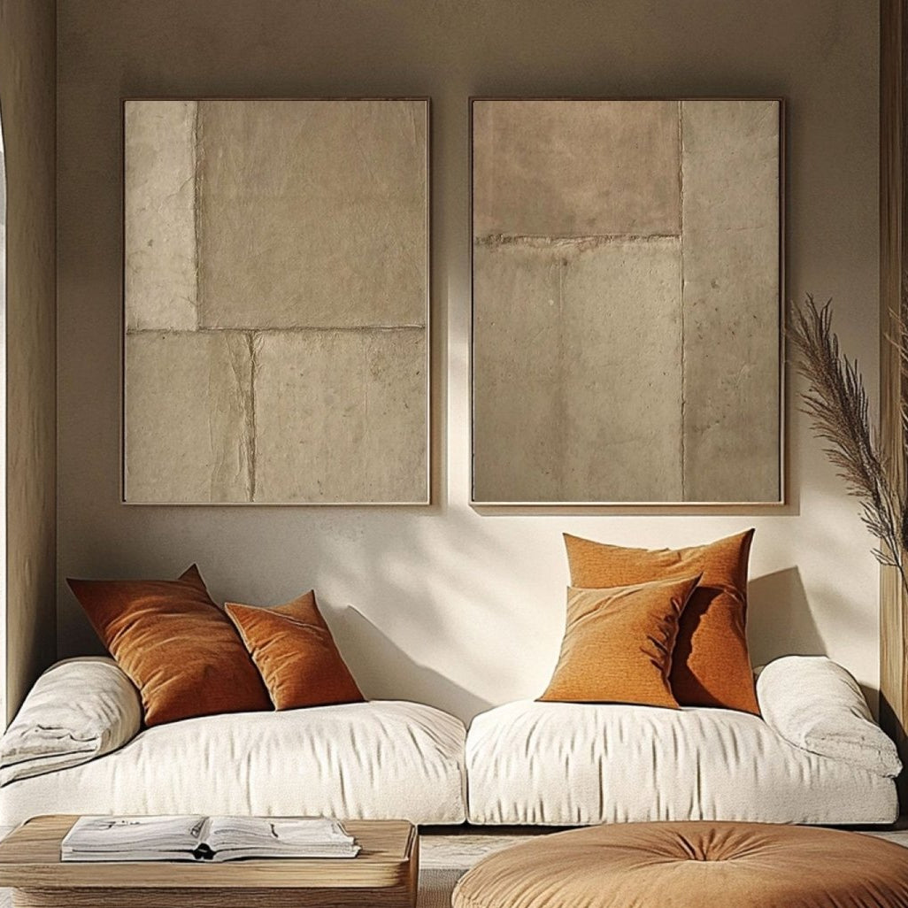 abstract Painting set of 2 RAB947 - royalbrushart